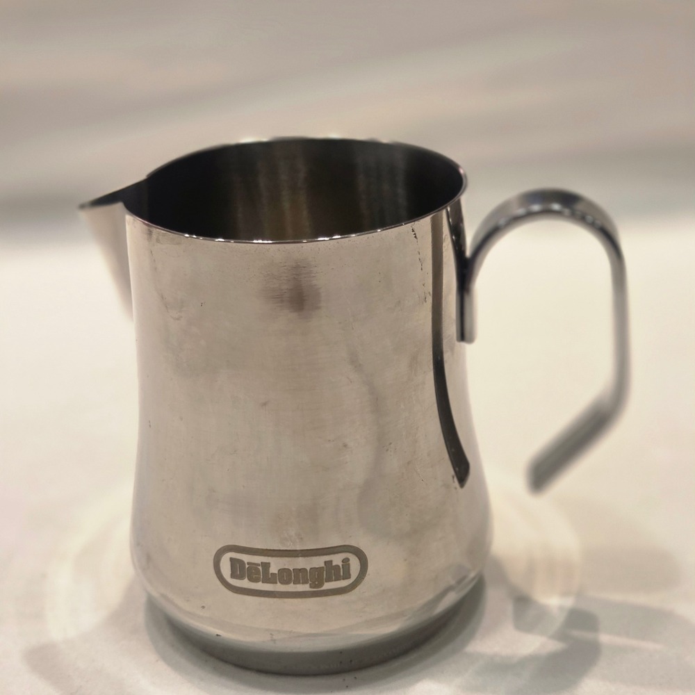 DeLonghi 12oz Milk Frothing Pitcher Stainless Steel 35cl Made in Italy Espresso